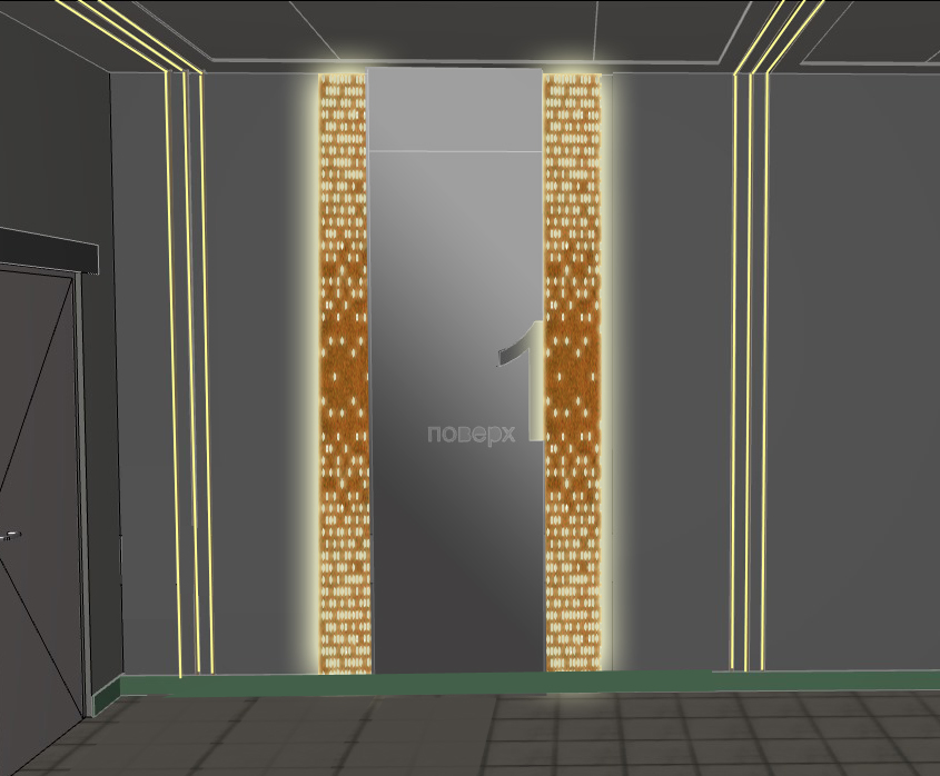ultra realistic render of a modern minimalist corridor soft natural and ...