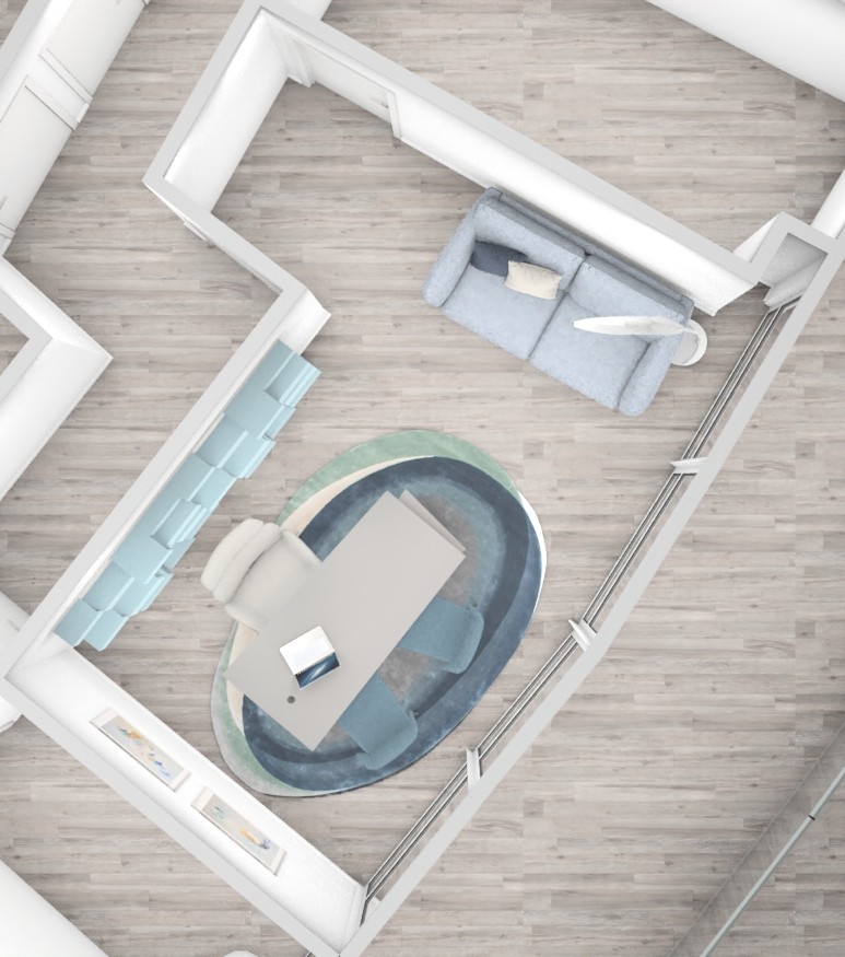 is the top view of the space ultra realistic interior architectural ...
