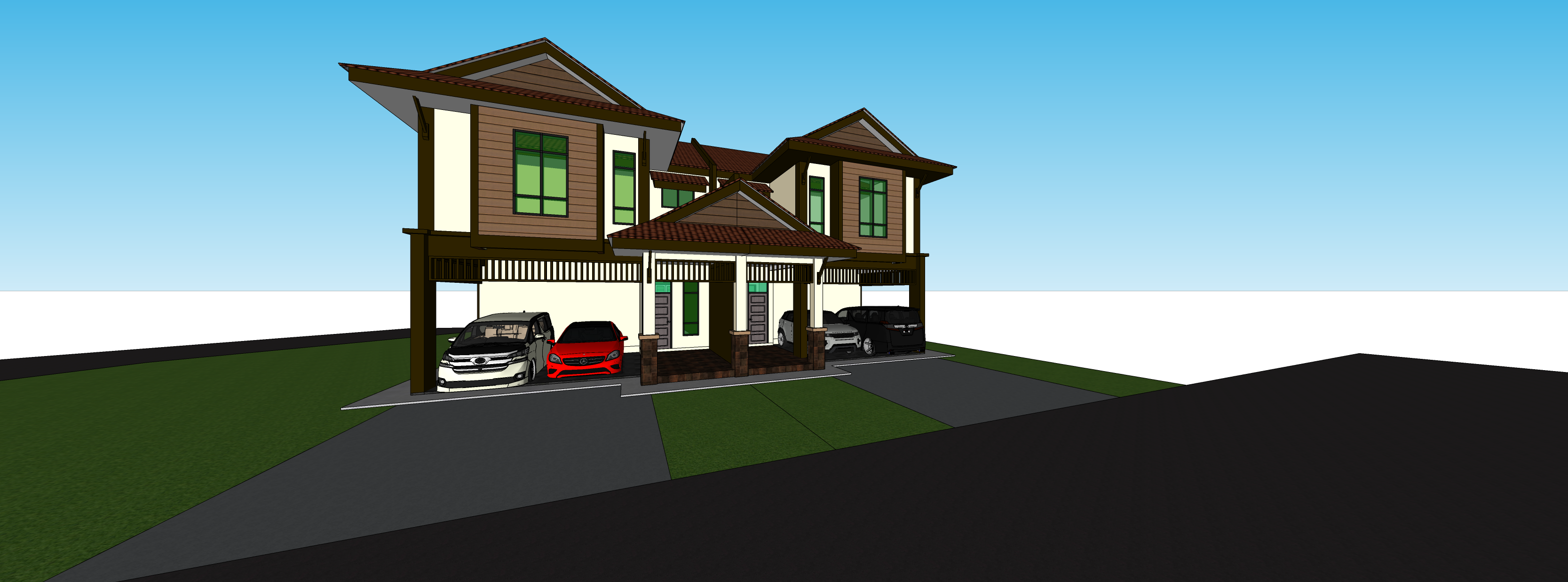 Perspective Shot Perspective Exterior Architecture Rendering With 