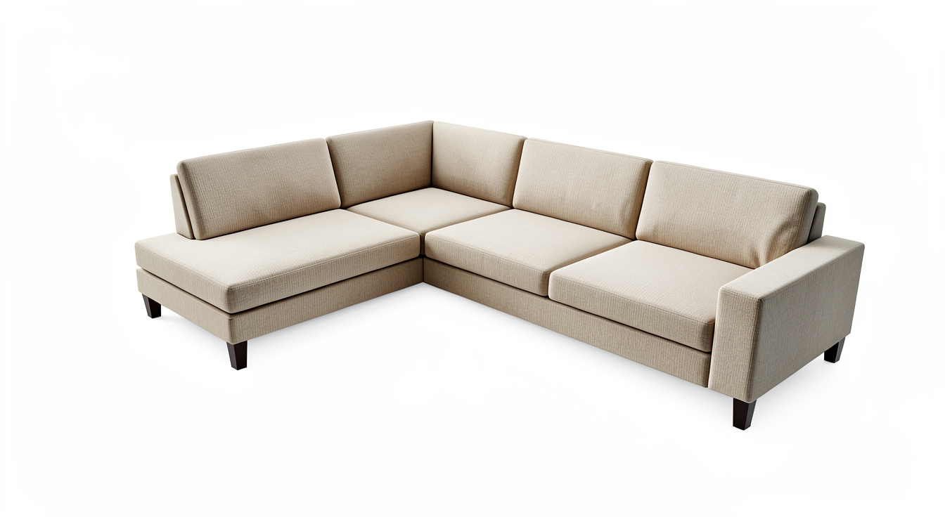 render to a professional product photography shot of the sofa isolated ...