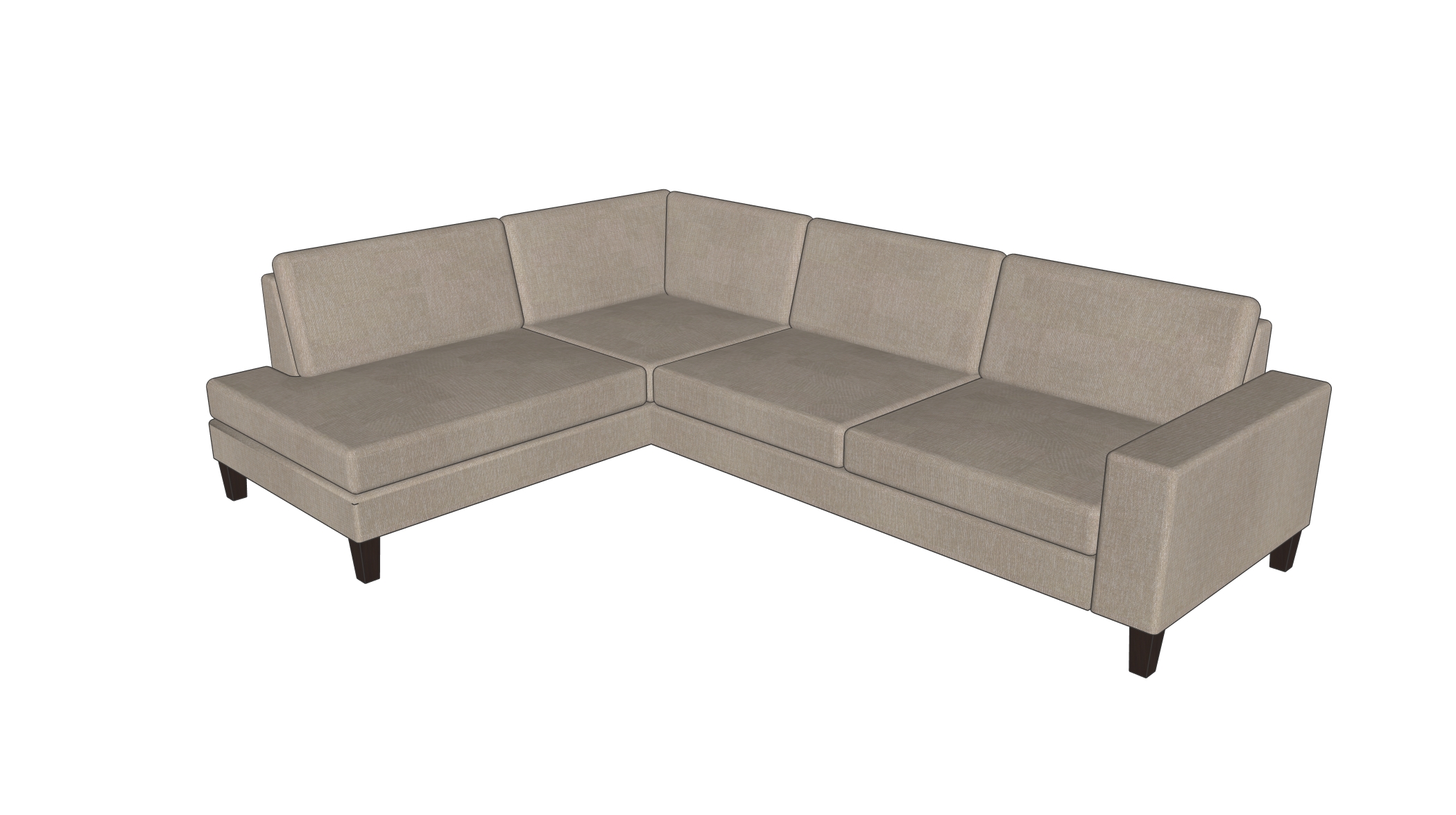 render to a professional product photography shot of the sofa isolated ...